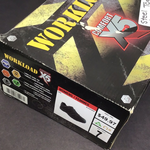 Workload Comfort X5 - Aria black steel toe work shoe Size 7 Barely worn heavy - Picture 9 of 9